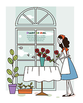 EPS 전신 라이프스타일 여자 꽃 화분 가사 일러스트 창문 탁자 한명 서기 미소 웃음 사람 성인 라이프 30대 장미 꽃병 앞치마 꽃꽂이 주부 미시라이프 주부라이프 여자만 여자한명만 성인여자만 성인한명만 성인여자한명만 장년만 장년여자만 장년여자한명만 성인만 국내일러스트 식물 1 가구 모션 표정 생활 장년 원예 파일형식 벡터