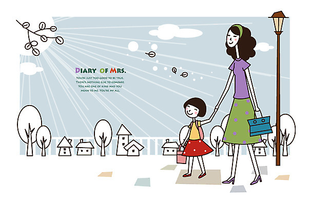 EPS 전신 나무 식물 구름 라이프스타일 여자 딸 어린이 가로등 가방 일러스트 모녀 나뭇잎 거리 주택 서기 미소 웃음 사람 소녀 성인 두명 건물 라이프 30대 태양 육아 자녀 주부 등교 하교 미시라이프 주부라이프 여자만 국내일러스트 자연요소 건축물 잡화 공공시설 잎 가족 모션 엄마 표정 생활 장년 등하교 파일형식 벡터