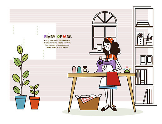 EPS 라이프스타일 여자 화분 액자 가사 일러스트 창문 한명 미소 웃음 사람 앉기 성인 취미 라이프 책 30대 바구니 앞치마 직물 실 바느질 천 재봉틀 주부 오디오 미시라이프 주부라이프 여자만 여자한명만 성인여자만 성인한명만 성인여자한명만 장년만 장년여자만 장년여자한명만 성인만 국내일러스트 1 모션 표정 생활 장년 전자제품 파일형식 벡터