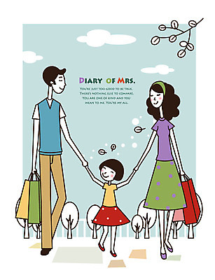 EPS 전신 나무 식물 구름 라이프스타일 여자 남자 딸 어린이 일러스트 가족 엄마 나뭇잎 서기 미소 웃음 사람 소녀 성인 라이프 세명 30대 쇼핑 부모 쇼핑백 손잡기 자녀 아빠 주부 미시라이프 주부라이프 국내일러스트 자연요소 잎 가방 관계 모션 표정 생활 장년 파일형식 벡터