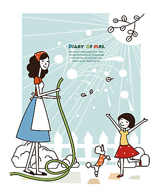 EPS 전신 나무 식물 동물 한마리 라이프스타일 여자 딸 어린이 일러스트 모녀 나뭇잎 서기 미소 웃음 사람 소녀 성인 두명 라이프 물 30대 울타리 반려동물 태양 자녀 강아지 청소 주부 미시라이프 호스 주부라이프 물청소 여자만 국내일러스트 자연요소 1 잎 가족 모션 엄마 표정 생활 장년 담장 개 파일형식 벡터