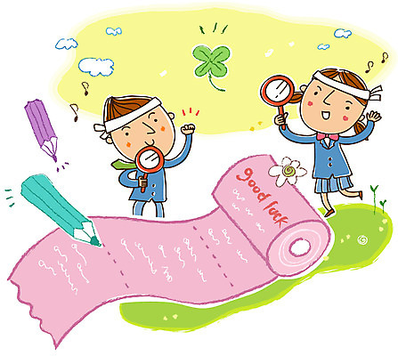 EPS 전신 학생 여학생 여자 남자 남학생 일러스트 응원 청소년 고등학생 서기 미소 웃음 사람 두명 10대 연필 거울 수능 시험 기도 행운 화장지 네잎클로버 클로버 입시 수험생 수능대비 두루마리화장지 십대만 국내일러스트 식물 교육 컨셉 모션 학용품 표정 학습 필기구 파일형식 벡터