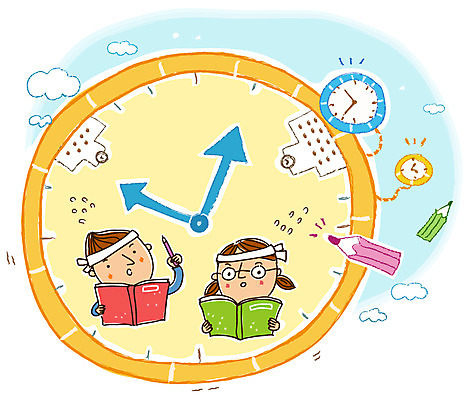 EPS 구름 학생 여학생 여자 남자 남학생 시계 일러스트 학교 청소년 하늘 고등학생 교재 사람 상반신 두명 10대 책 연필 수능 시험 시간표 계획 계획표 집중 입시 수험생 수능대비 십대만 국내일러스트 자연요소 교육 컨셉 학용품 학습 필기구 파일형식 벡터