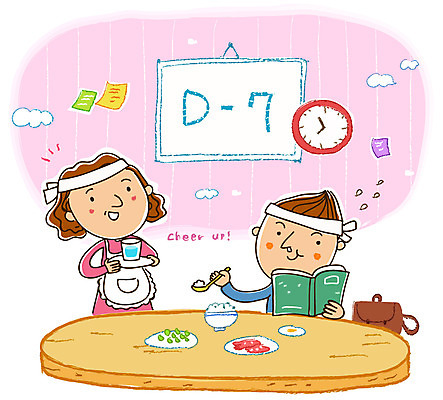 EPS 전신 학생 여학생 여자 남자 남학생 시계 가방 일러스트 응원 청소년 식탁 고등학생 밥 엄마 교재 책가방 서기 미소 웃음 사람 앉기 상반신 두명 10대 책 식사 수능 시험 아침식사 입시 수험생 수능대비 디데이 국내일러스트 잡화 교육 음식 가족 모션 탁자 표정 학습 파일형식 벡터