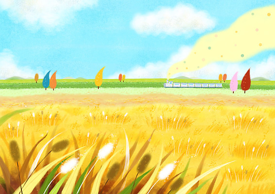 PSD 나무 식물 구름 사계절 계절 백그라운드 일러스트 자연 하늘 논 갈대 풍경 초원 사람없음 가을풍경 기차 벼 가을 연기 계절백그라운드 들녘 가을배경 국내일러스트 자연요소 육상교통 농업 대중교통 곡류 생태계 파일형식 가을_계절