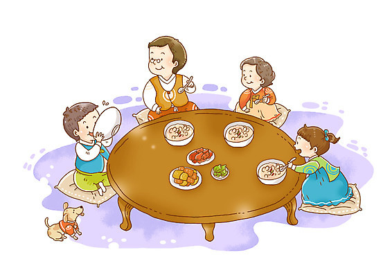 전신 PSD 동물 한마리 한국문화 한국전통 전통 여자 명절 남자 전통문화 문화 일러스트 가족 반찬 새해 한국 방석 미소 웃음 사람 앉기 소년 여러명 성인 반려동물 부모 식사 전통음식 자녀 강아지 전통의상 한복 밥상 떡국 성인만 국내일러스트 1 동양문화 기념일 아시아 어린이 한식 음식 다수 관계 모션 탁자 표정 개 파일형식