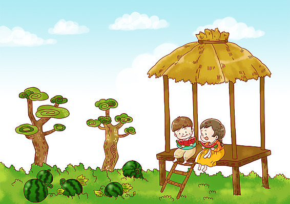 전신 PSD 나무 한국문화 한국전통 전통 여자 남자 전통문화 문화 어린이 과일 일러스트 여름음식 수박 한국 사람 앉기 소녀 소년 두명 여름 전통의상 한복 먹기 원두막 수박밭 어린이만 제철음식 제철과일 국내일러스트 식물 동양문화 계절 아시아 음식 밭 모션 제철 파일형식 여름_계절