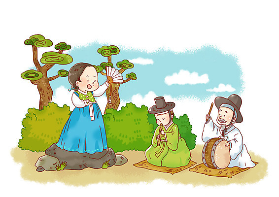 전신 PSD 나무 한국문화 한국전통 전통 여자 노년 남자 전통문화 문화 악기 일러스트 노래 한국 국악기 국악 서기 사람 앉기 성인 세명 돌_바위 바위 부채 전통의상 한복 북 피리 단소 판소리 노인만 성인만 국내일러스트 식물 동양문화 아시아 음악 모션 타악기 전통공연 목관악기 파일형식