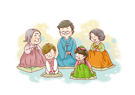 전신 PSD 한국문화 한국전통 전통 여자 노년 남자 전통문화 문화 할머니 어린이 일러스트 가족 한국 방석 미소 웃음 사람 앉기 소녀 소년 성인 부모 화목 자녀 전통의상 한복 손주 조부모 국내일러스트 동양문화 아시아 컨셉 관계 모션 표정 파일형식