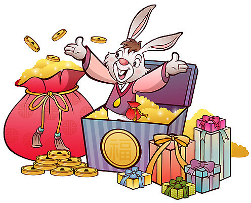 EPS 동물 척추동물 캐릭터 한마리 육지동물 동물캐릭터 돈 일러스트 포유류 전통캐릭터 새해 복주머니 선물 미소 웃음 선물상자 동전 십이지신 운세 토끼띠 토끼 전통의상 한복 신년캐릭터 토끼캐릭터 금화 신묘년 보물상자 새해선물 일러캐릭터 1 한국전통 전통 전통소품 표정 반려동물 상자 재산 황금 2011년 파일형식 벡터 명절선물