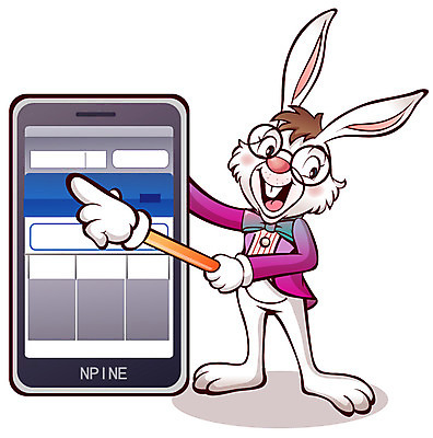 EPS 동물 척추동물 캐릭터 한마리 육지동물 동물캐릭터 일러스트 포유류 새해 애니멀프린트 미소 웃음 스마트폰 핸드폰 십이지신 운세 토끼띠 토끼 토끼캐릭터 지시봉 신묘년 일러캐릭터 1 표정 전자제품 스마트기기 반려동물 2011년 파일형식 벡터