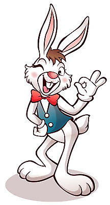 EPS 동물 척추동물 캐릭터 한마리 육지동물 동물캐릭터 일러스트 포유류 새해 애니멀프린트 윙크 미소 웃음 손짓 십이지신 운세 토끼띠 토끼 OK 토끼캐릭터 신묘년 일러캐릭터 1 모션 표정 반려동물 2011년 파일형식 벡터