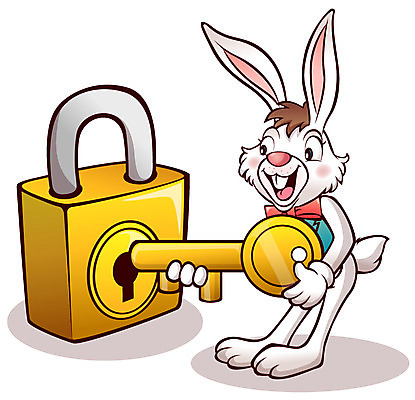 EPS 동물 척추동물 캐릭터 한마리 육지동물 동물캐릭터 일러스트 포유류 열쇠 새해 자물쇠 애니멀프린트 미소 웃음 십이지신 운세 토끼띠 토끼 토끼캐릭터 신묘년 일러캐릭터 1 표정 반려동물 2011년 파일형식 벡터