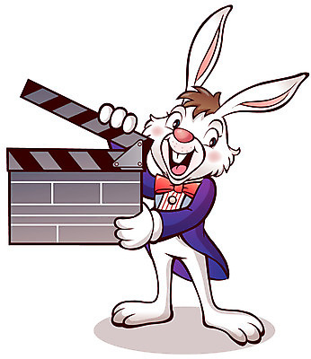 EPS 동물 척추동물 캐릭터 한마리 육지동물 동물캐릭터 일러스트 포유류 새해 애니멀프린트 미소 웃음 십이지신 운세 토끼띠 토끼 클래퍼보드 영화 토끼캐릭터 신묘년 일러캐릭터 1 문화예술 표정 반려동물 2011년 파일형식 벡터