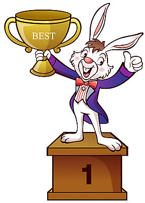 EPS 동물 척추동물 캐릭터 한마리 육지동물 동물캐릭터 일러스트 포유류 새해 애니멀프린트 미소 웃음 손짓 십이지신 운세 토끼띠 토끼 우승 최고 상 트로피 토끼캐릭터 신묘년 일러캐릭터 1 모션 표정 반려동물 상_우승 상패 2011년 파일형식 벡터