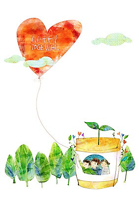 PSD 나무 식물 구름 여자 남자 화분 어린이 일러스트 희망프로젝트 사랑 미소 웃음 사람 상반신 세명 새싹 희망 하트 사회 사회이슈 사회복지 복지 풍선 어린이만 국내일러스트 자연요소 모양 감정 컨셉 표정 공동체 파일형식