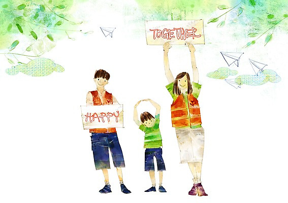 전신 PSD 나무 식물 구름 여자 남자 어린이 일러스트 나뭇잎 희망프로젝트 사랑 서기 미소 웃음 사람 소년 성인 세명 희망 팻말 봉사 사회 자원봉사자 사회이슈 사회복지 복지 종이비행기 국내일러스트 자연요소 감정 컨셉 잎 모션 프레임 표정 도움 종이접기 공동체 파일형식