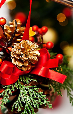 포토 JPG 스튜디오촬영 기념일 리본 크리스마스 크리스마스용품 실내 사람없음 장식 크리스마스트리 오브젝트 솔방울 국내포토 이벤트 내부 용품 파일형식