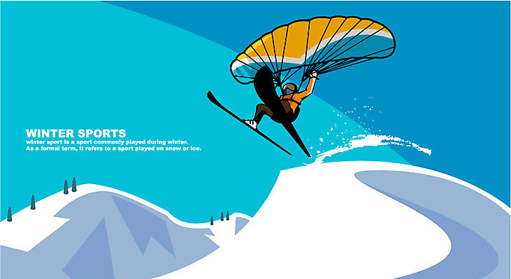 EPS 계절 남자 스포츠 겨울 일러스트 자연 레저 겨울스포츠 한명 사람 성인 레포츠 설원 눈 역동적 패러글라이딩 남자만 남자한명만 성인남자만 성인만 국내일러스트 자연요소 1 컨셉 날씨 눈_날씨 생태계 파일형식 벡터