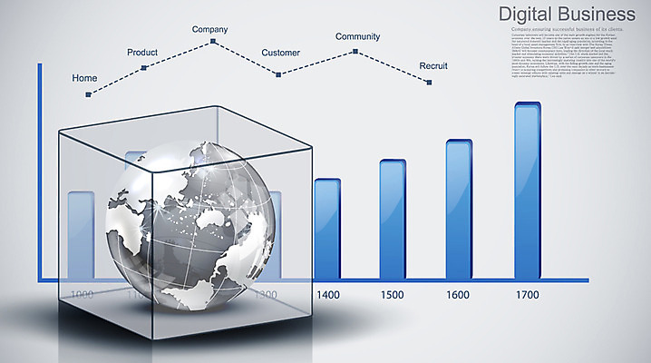 EPS 지구 백그라운드 일러스트 디지털백그라운드 비즈니스 그래프 사람없음 상자 막대그래프 디지털비즈니스 꺾은선그래프 유리상자 국내일러스트 파일형식 벡터