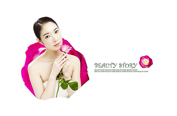PSD 편집 편집이미지 여자 꽃잎 꽃 한명 사람 상반신 뷰티 장미 여자만 여자한명만 이미지편집 식물 1 파일형식