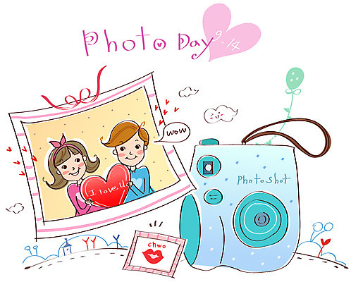 EPS 커플 여자 남자 일러스트 데이이벤트 사랑 사람 이벤트 상반신 성인 두명 카메라 하트 폴라로이드 폴라로이드사진 풍선 포토데이 성인만 국내일러스트 모양 기념일 감정 관계 전자제품 파일형식 벡터