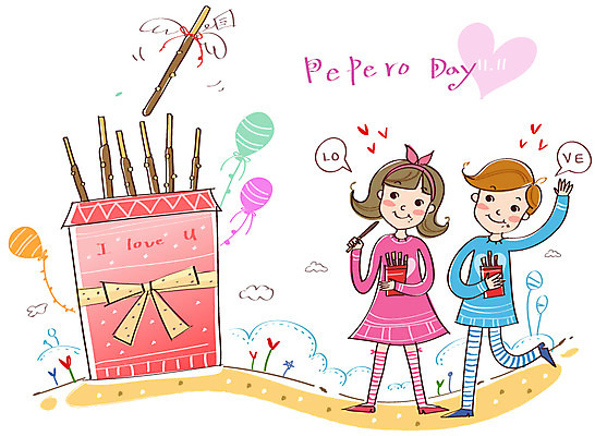 EPS 전신 커플 여자 남자 리본 일러스트 데이이벤트 디저트 선물 사랑 서기 미소 웃음 사람 이벤트 성인 두명 과자 하트 풍선 빼빼로 빼빼로데이 성인만 국내일러스트 모양 기념일 감정 음식 관계 모션 표정 막대과자 파일형식 벡터