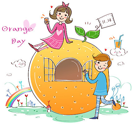 EPS 전신 커플 여자 남자 무지개 잎 오렌지 과일 일러스트 창문 데이이벤트 나뭇잎 사랑 서기 미소 웃음 사람 앉기 이벤트 성인 두명 주스 하트 무비데이 오렌지데이 성인만 국내일러스트 자연요소 모양 식물 기념일 감정 음료 관계 모션 표정 파일형식 벡터