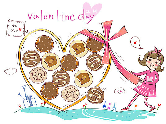 EPS 전신 구름 커플 여자 리본 일러스트 포장 데이이벤트 디저트 발렌타인데이 선물 사랑 한명 서기 미소 웃음 사람 이벤트 성인 선물상자 과자 초콜릿 하트 여자만 여자한명만 성인여자만 성인만 국내일러스트 자연요소 모양 1 기념일 감정 음식 관계 모션 표정 상자 파일형식 벡터