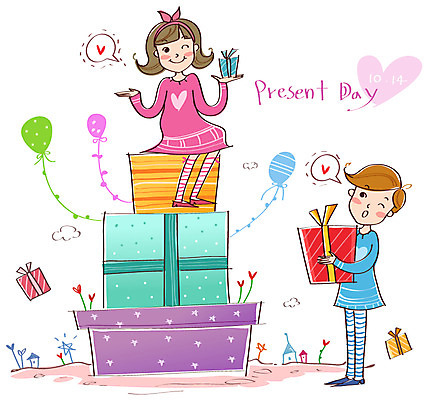 EPS 전신 커플 여자 남자 일러스트 데이이벤트 선물 사랑 윙크 서기 미소 웃음 사람 앉기 이벤트 성인 두명 선물상자 하트 풍선 선물데이 성인만 국내일러스트 모양 기념일 감정 관계 모션 표정 상자 파일형식 벡터