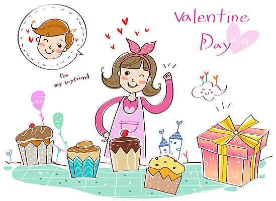 EPS 구름 커플 여자 프로포즈 일러스트 포장 데이이벤트 디저트 발렌타인데이 선물 사랑 한명 미소 웃음 사람 이벤트 상반신 성인 선물상자 과자 초콜릿 앞치마 하트 컵케이크 머핀 여자만 여자한명만 성인여자만 성인만 국내일러스트 자연요소 모양 1 기념일 감정 음식 빵 관계 표정 상자 케이크 파일형식 벡터