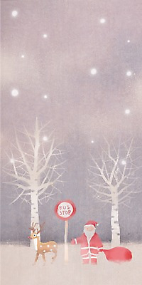 PSD 나무 동물 한마리 기념일 백그라운드 크리스마스 겨울 일러스트 사슴 따뜻함 한명 사람 산타클로스 루돌프 눈 버스정류장 겨울배경 국내일러스트 자연요소 식물 1 계절 포유류 날씨 이벤트 역 파일형식