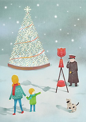 PSD 동물 여자 기념일 남자 아들 어린이 백그라운드 크리스마스 겨울 일러스트 엄마 따뜻함 그림자 사람 소년 세명 반려동물 크리스마스트리 눈 강아지 구세군 겨울배경 국내일러스트 모자관계 자연요소 계절 가족 날씨 이벤트 개 파일형식