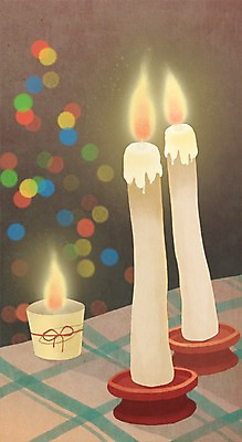 PSD 기념일 백그라운드 크리스마스 일러스트 초 촛불 탁자 조명 따뜻함 사람없음 국내일러스트 가구 이벤트 파일형식