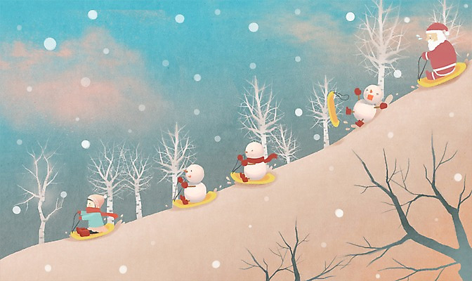 PSD 나무 구름 여자 기념일 할아버지 노년 백그라운드 크리스마스 겨울 일러스트 눈사람 하늘 사람 성인 두명 산타클로스 설원 눈 언덕 썰매 노인만 성인만 겨울배경 국내일러스트 자연요소 식물 계절 남자 날씨 눈_날씨 이벤트 파일형식