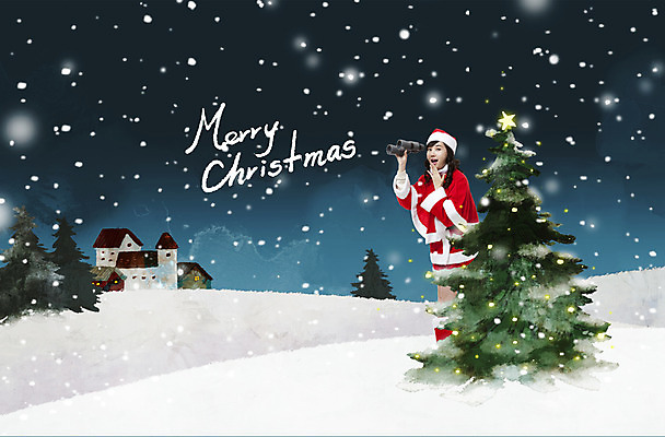 PSD 나무 편집 편집이미지 여자 기념일 크리스마스 겨울 주택 한명 사람 동양인 이벤트 20대 성인 크리스마스트리 산타클로스 망원경 한국인 눈 합성 여자만 여자한명만 성인여자만 청년만 청년여자만 성인한명만 청년여자한명만 성인여자한명만 성인만 이미지편집 자연요소 식물 1 계절 날씨 인종 청년 건물 파일형식