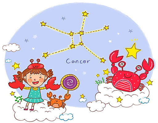 EPS 전신 모양 구름 캐릭터 별 어린이 두마리 일러스트 한명 서기 미소 웃음 사람 소녀 별자리 꽃게 게 흉내 별자리캐릭터 게자리 여자만 여자한명만 어린이만 소녀만 소녀한명만 일러캐릭터 자연요소 1 여자 2 모션 표정 갑각류 파일형식 벡터