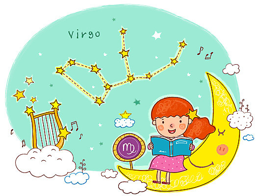EPS 전신 구름 캐릭터 별 어린이 악기 일러스트 한명 미소 웃음 사람 앉기 소녀 책 독서 별자리 달 별자리캐릭터 하프 처녀자리 반달 여자만 여자한명만 어린이만 소녀만 소녀한명만 일러캐릭터 자연요소 1 여자 음악 모션 현악기 표정 파일형식 벡터