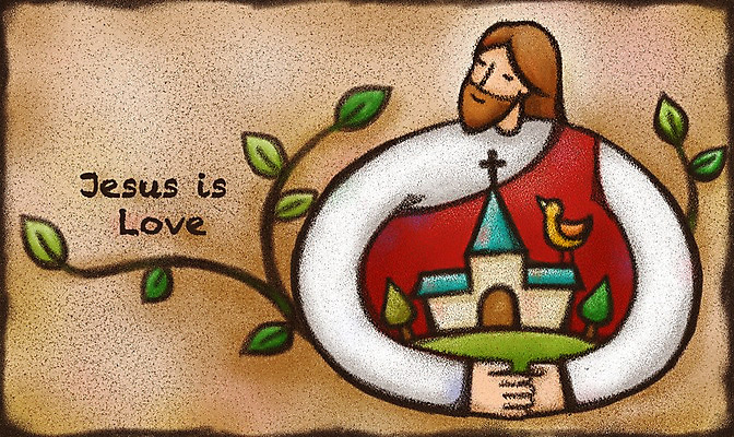 PSD 나무 동물 한마리 기독교 종교 일러스트 포옹 조류 나뭇잎 사랑 한명 사람 상반신 건물 교회 예수 국내일러스트 식물 1 건축물 감정 잎 종교건축 안기 신_종교 파일형식