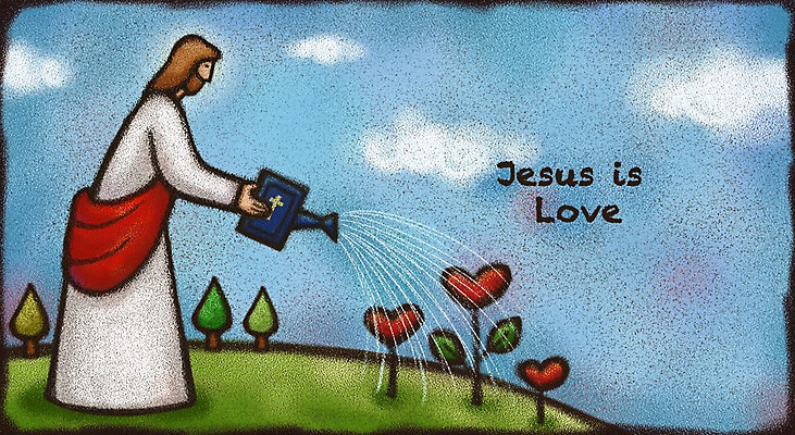 전신 PSD 나무 구름 기독교 종교 일러스트 사랑 한명 서기 사람 성경 물뿌리개 하트 예수 국내일러스트 자연요소 모양 식물 1 감정 종교용품 모션 신_종교 파일형식