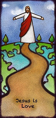 PSD 나무 구름 기독교 종교 길 지구 일러스트 사랑 한명 사람 예수 국내일러스트 자연요소 식물 1 감정 신_종교 파일형식