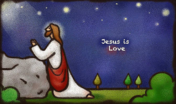 PSD 기독교 종교 일러스트 사랑 한명 사람 빛 돌_바위 바위 기도 예수 무릎꿇기 국내일러스트 1 감정 모션 신_종교 파일형식