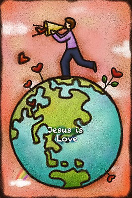 전신 PSD 구름 남자 기독교 종교 지구 일러스트 사랑 한명 서기 사람 스피커 확성기 하트 예수 전도 남자만 남자한명만 국내일러스트 자연요소 모양 1 감정 음향기기 모션 신_종교 파일형식