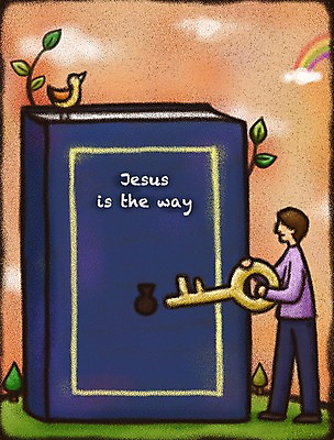 PSD 동물 구름 한마리 남자 기독교 종교 일러스트 조류 열쇠 나뭇잎 사랑 한명 사람 성경 예수 남자만 남자한명만 국내일러스트 자연요소 1 감정 잎 종교용품 신_종교 파일형식