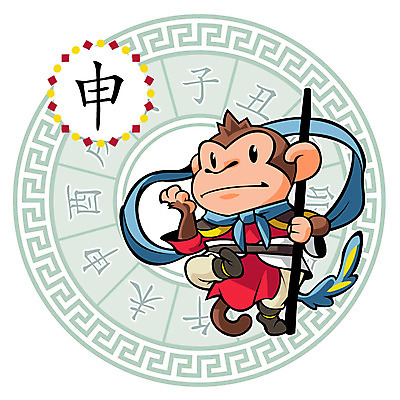 EPS 동물 캐릭터 동물캐릭터 일러스트 새해 사람없음 십이지신 원숭이띠 원숭이 십이지신캐릭터 원숭이캐릭터 일러캐릭터 포유류 파일형식 벡터