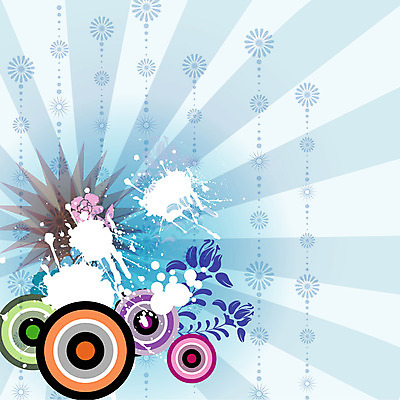 EPS 도형 꽃 줄기 백그라운드 잎 무늬 패턴 일러스트 사람없음 컬러풀 원형 퓨전 팝아트 국내일러스트 식물 컬러 그림 파일형식 벡터