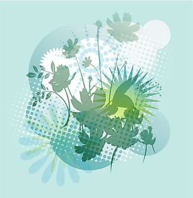 EPS 꽃 줄기 백그라운드 잎 무늬 패턴 일러스트 사람없음 컬러풀 퓨전 팝아트 국내일러스트 식물 컬러 그림 파일형식 벡터