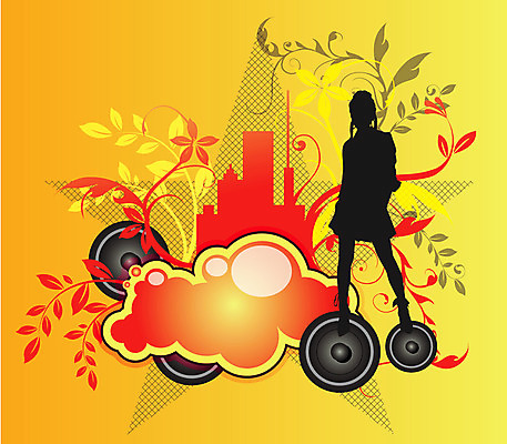 EPS 도형 여자 꽃 실루엣 백그라운드 잎 무늬 패턴 일러스트 한명 사람 건물 노란색 도시 원형 퓨전 팝아트 여자만 여자한명만 국내일러스트 식물 1 건축물 컬러 촬영기법 그림 파일형식 벡터