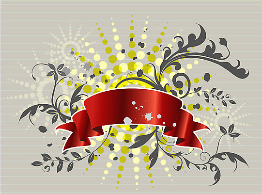 EPS 식물 리본 줄기 백그라운드 잎 무늬 패턴 일러스트 사람없음 퓨전 팝아트 국내일러스트 그림 파일형식 벡터