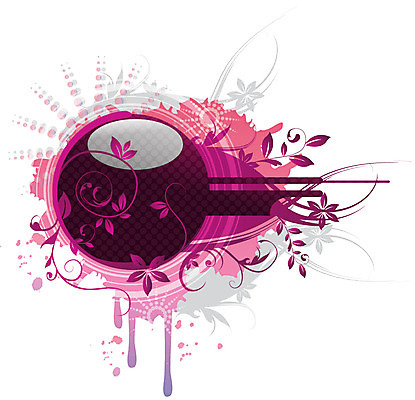 EPS 도형 꽃 줄기 백그라운드 잎 무늬 패턴 일러스트 사람없음 자주색 퓨전 팝아트 국내일러스트 식물 컬러 그림 파일형식 벡터